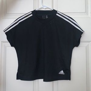 Black adidas crop top